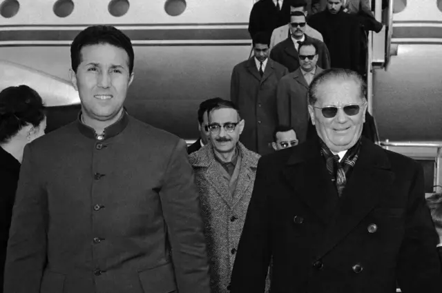 Josip Broz Tito i Ahmed Ben Bela, predsednik Alžira, u Beogradu 1964. godine