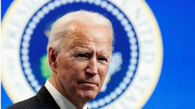 Joe Biden pictured in January