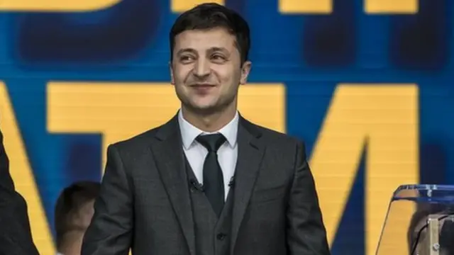 ਮੌਜੂਦਾ ਰਾਸ਼ਟਰਪਤੀ ਪੈਟਰੋ ਪੋਰੋਸ਼ੈਂਕੋ ਤੇ ਟੀਵੀ ਕਾਮੇਡੀਅਨ ਵੋਲੋਡੀਮੀਅਰ ਜ਼ੈਲੇਂਸਕੀ