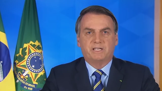 Jair Bolsonaro durante pronunciamento