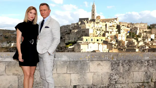 Daniel Craigbetnacional tem bonusMatera, na Itália, com a atriz Lea Seydoux