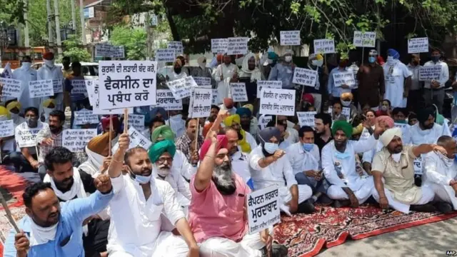 ਆਮ ਆਦਮੀ ਪਾਰਟੀ ਵੱਲੋਂ ਬਲਬੀਰ ਸਿੱਧੂ ਦੇ ਖਿਲਾਫ ਮੁਜ਼ਾਹਰਾ ਕੀਤਾ ਗਿਆ