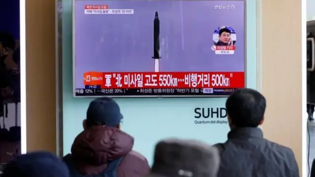 آزمایش موشکی بر روی صفحه تلویزیون