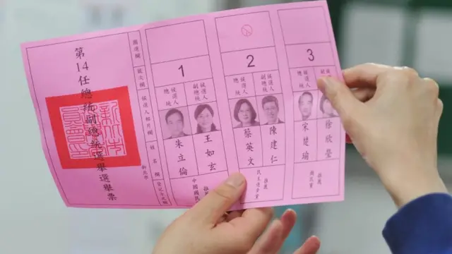 2016년 대만 총통 선거 투표용지