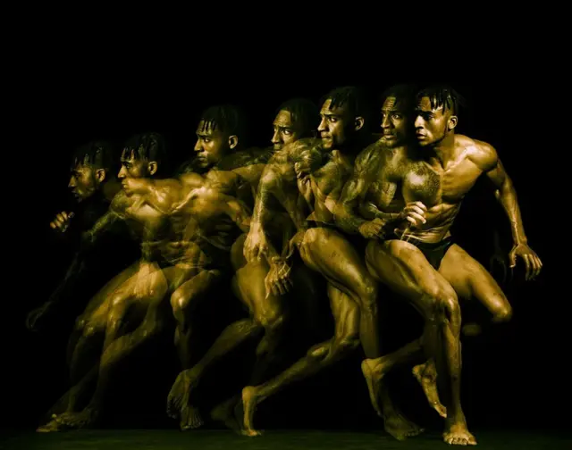 NFL player in different poses