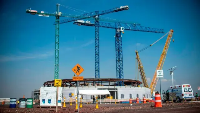 Trabajos de construcción en México.