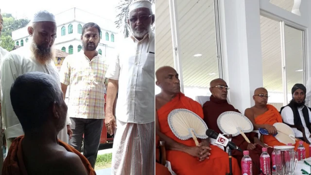 පල්ලියට වැඩම කළ භික්ෂුන් වහන්සේ