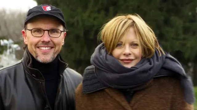 الممثلة والمخرجة الأمريكية ميغ رايان مع ماكورت