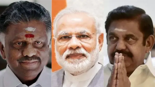 ओ. पन्नीरसेल्वम, नरेंद्र मोदी, ई. पलानीस्वामी