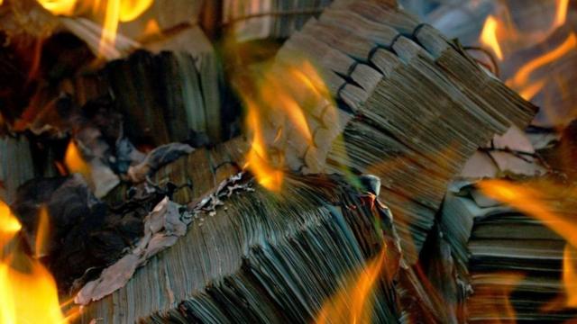 Cédulas incineradas