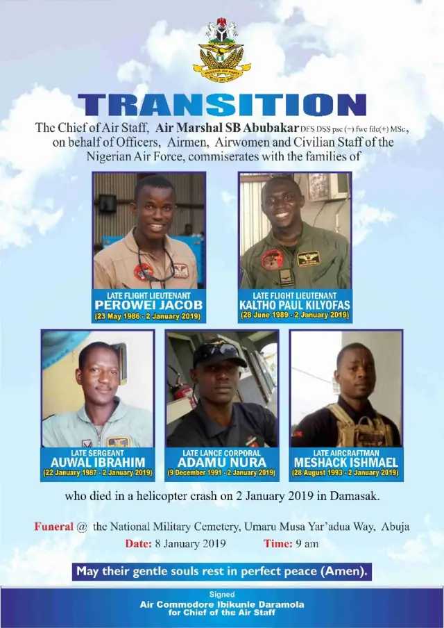 Ndị agha ụgbọelu nwụrụ n'ọdachi ụgbọelu