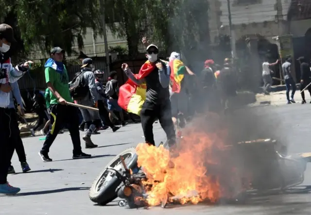 Protestos na Bolívia