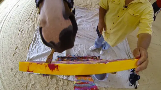 Metro pintando