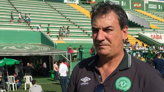 Ivan Carlos no estádio da Chapecoense