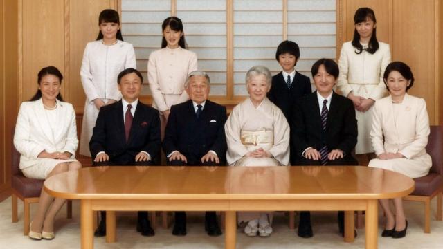 日本天皇明仁和皇室成员