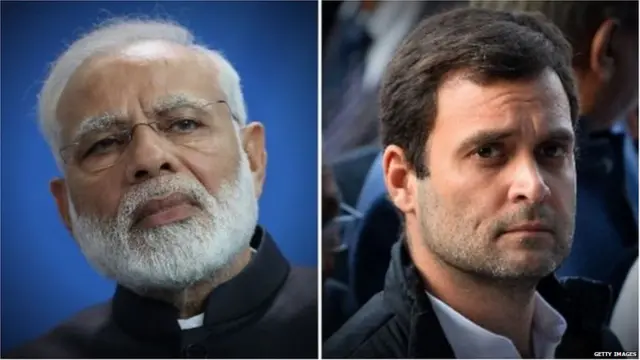 राहुल गांधी, नरेंद्र मोदी