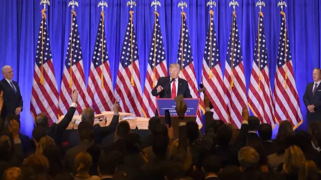 Trump, ABD Başkanı seçildikten sonra ilk basın toplantısını düzenledi