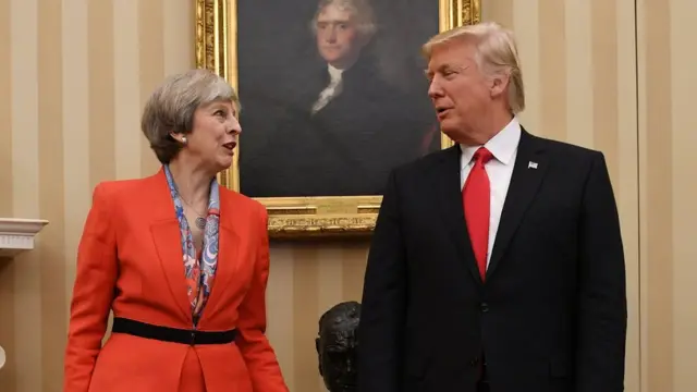 ترامپ و می در کاخ سفید