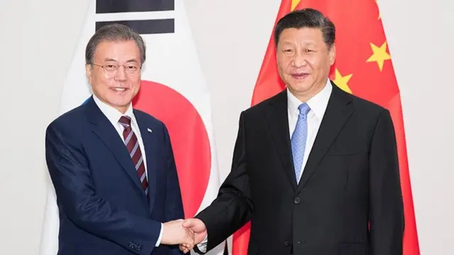 习近平与韩国总统文在寅