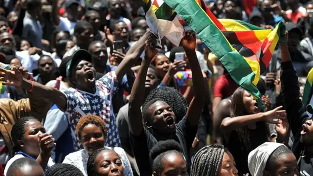 Protesters held mass demonstrations in Harare calling for President Robert Mugabe to resign in 2017
