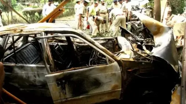 धमाके में निशाना बनाया गया वाहन