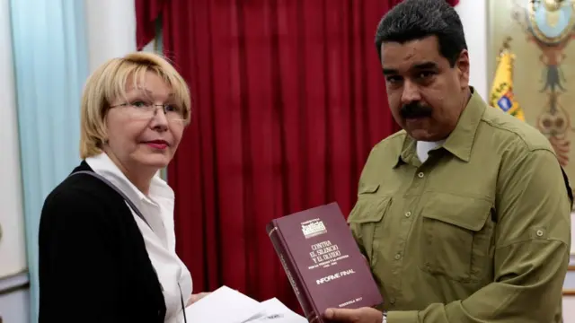 Luisa Ortega y Nicolás Maduro