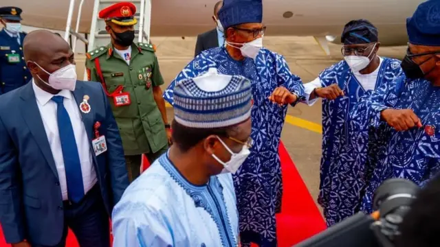 Buhari visits Ogun State: President Muhammadu Buhari Ogun trip fotos