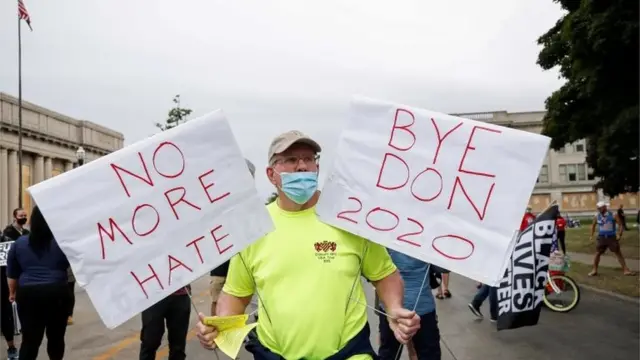 Trump, Wisconsin ziyaretinde protesto edildi