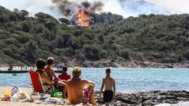 Veraneantes en Saint Tropez.