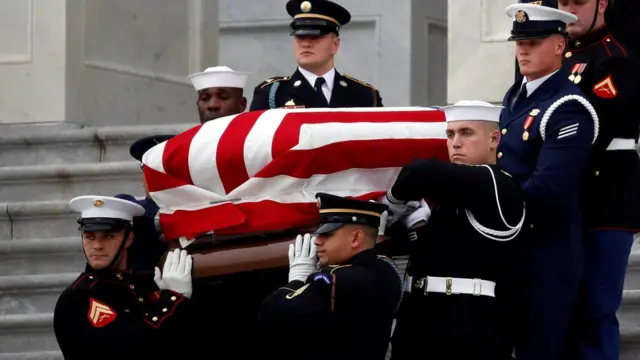 George HW Bush's casket
