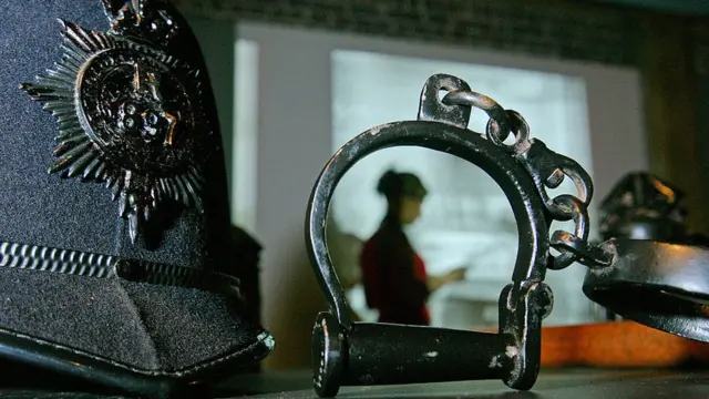 Este fue el equipo policial que se usó en la década de 1880. La fotografía fue tomada en una exposición sobre Jack el Destripador en el Museo de Docklands, en Londres.