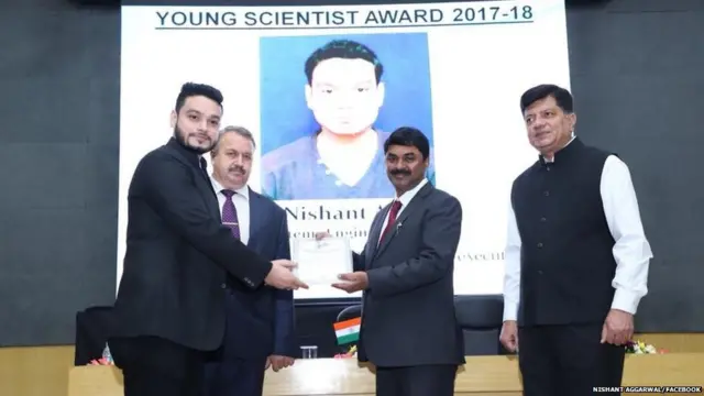 निशांत अग्रवाल को हाल ही में यंग साइंटिस्ट अवॉर्ड दिया गया था