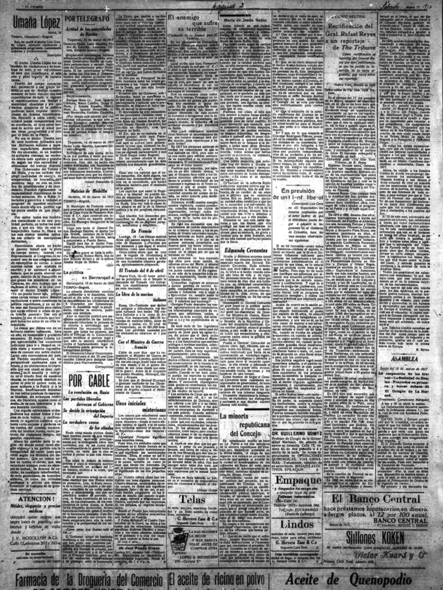 El Tiempo - 17 марта 1917 год