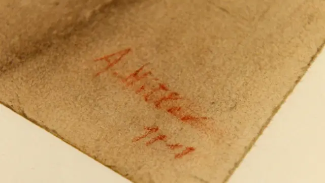 Hitler'in bir başka resimdeki imzası