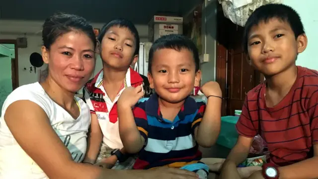 मेरी कॉम और उनके तीन बेटे