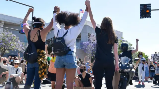 Una protesta en Glendale
