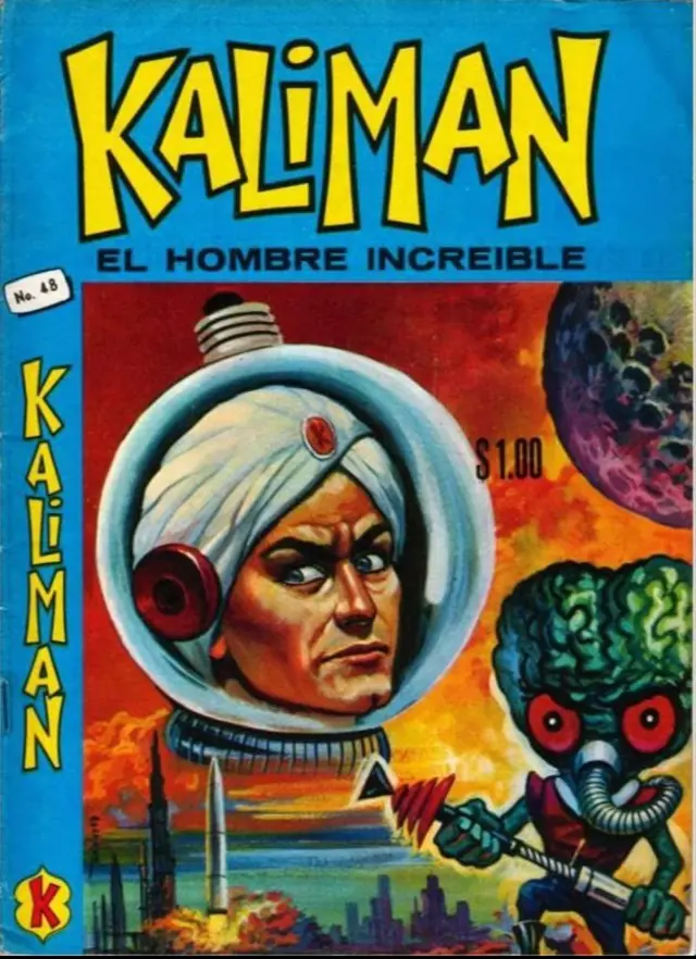La portada de un ejemplar de "Kalimán, el hombre increíble" de 1968.