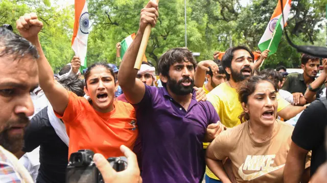 जंतर मंतर पर पहलवान