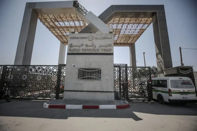 Photo du poste frontière de Rafah entre Gaza et l'Égypte en 2021