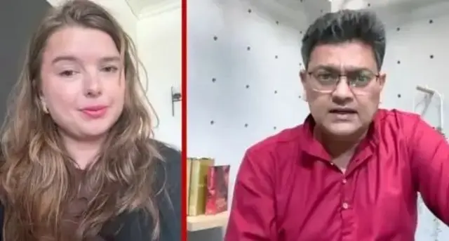 বিবিসি নিউজ হিন্দির সম্পাদক নীতিন শ্রীবাস্তবের সঙ্গে কথা বলছেন হেলা ল্যাং