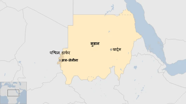 सुडानको नक्सा