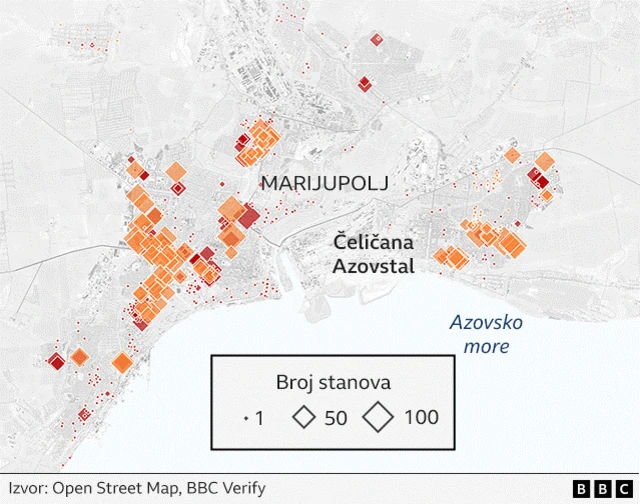 Domovi označeni narandžastim su identifikovani kao potencijalni „bez vlasnika"