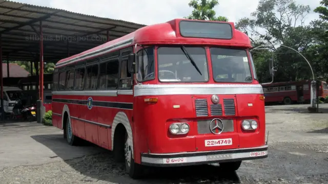 Sri Lanka Transport Board (SLTB) Kandy North Mercedes-Benz OP 312 bus (22ශ්‍රී4749) in the depot Premises. 