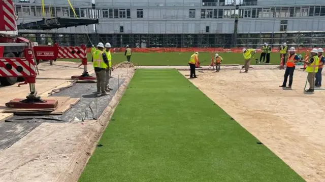 මෙම තණ තීරු සැකසීම සහ ඇතිරීම සිදුකරනු ලබන්නේ ඕස්ට්‍රේලියාවේ ඇඩිලේඩ් ඕවල් ටර්ෆ් සෝලුෂන්ස් ආයතනයේ ප්‍රධාන තණ තීරු සකසන්නා වන ඩේමියන් හෆ් ගේ අධීක්ෂණය යටතේය.