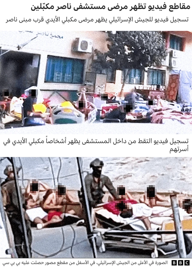 مرضى مستشفى ناصر مكبلين في أسرتهم