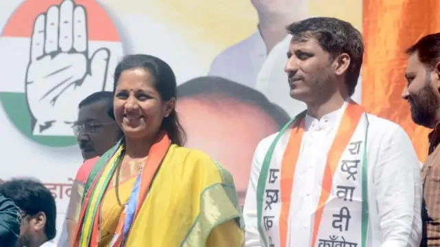 સુપ્રિયા સુલે સાથે પાર્થ પવાર