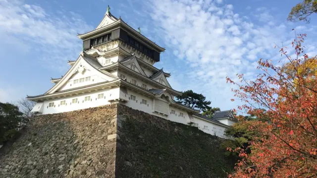 Kokura Castle, one the main attractions of Kitakyushu, is seen on a sunny day