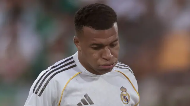Real Madrid striker Kylian Mbappe