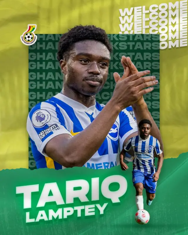 "Tariq Lamptey" and "Ghana" foreign players wey switch to play for Ghana