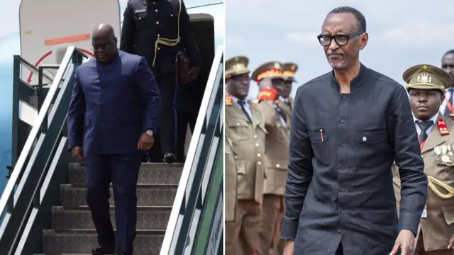 Ifoto ifatanyije ya Perezida Tshisekedi na Perezida Kagame 